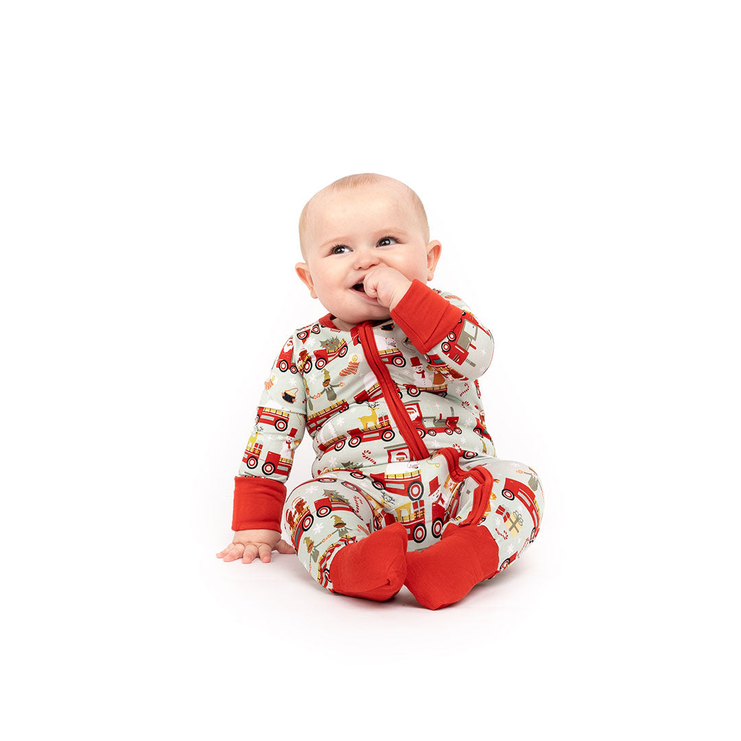 *FINAL SALE* Christmas Train Convertible Bamboo Baby Pajama