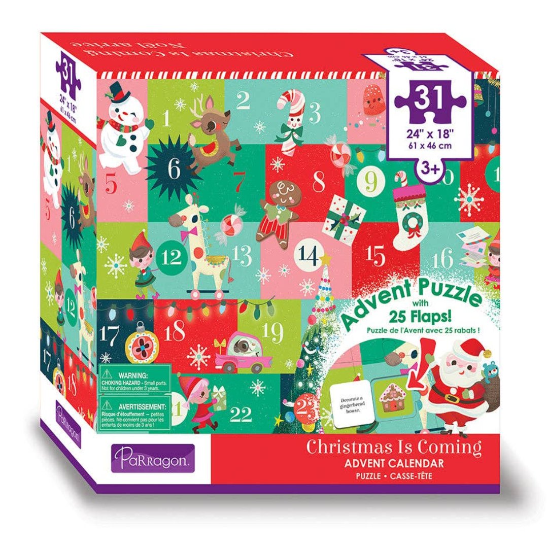 christmas themed advent calendar puzzle