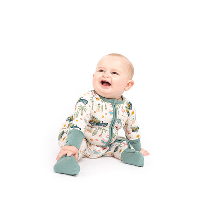 Coastal Christmas Bamboo Convertible Baby Pajama