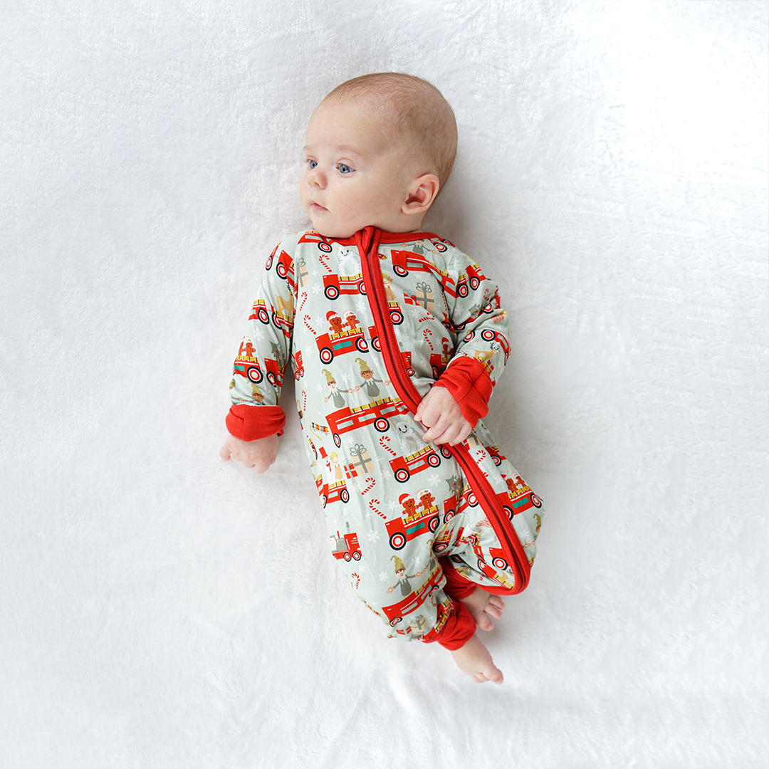 *FINAL SALE* Christmas Train Convertible Bamboo Baby Pajama