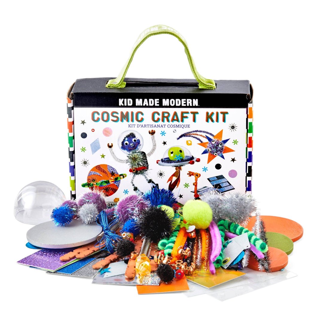 cosmic craft kit with different materials to create with