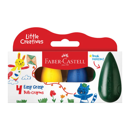 4 bulb crayons that are easy grip for children