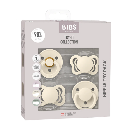 pack of 4 Ivory colored pacifiers
