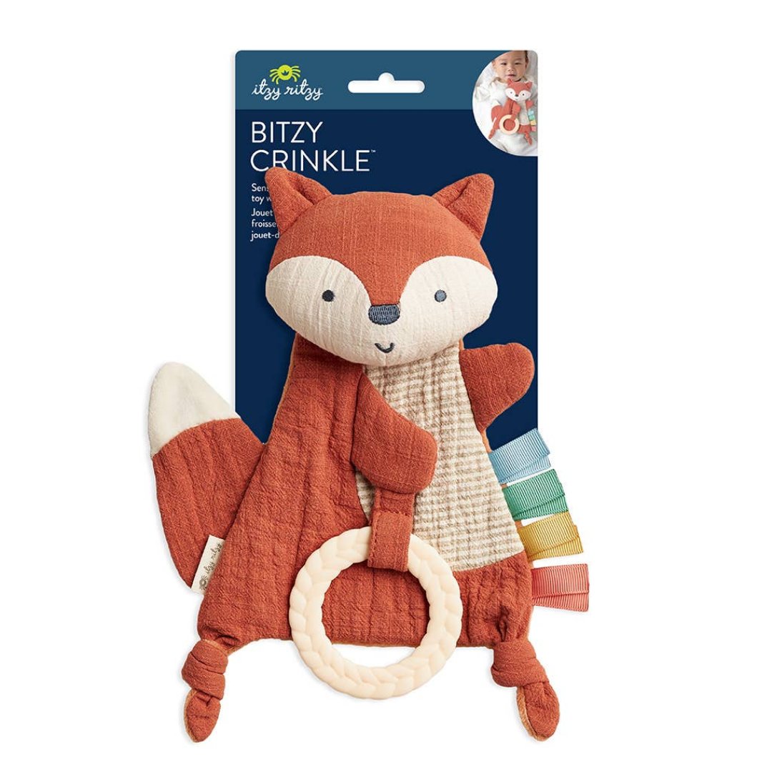 stuffed fox teething toy for babies