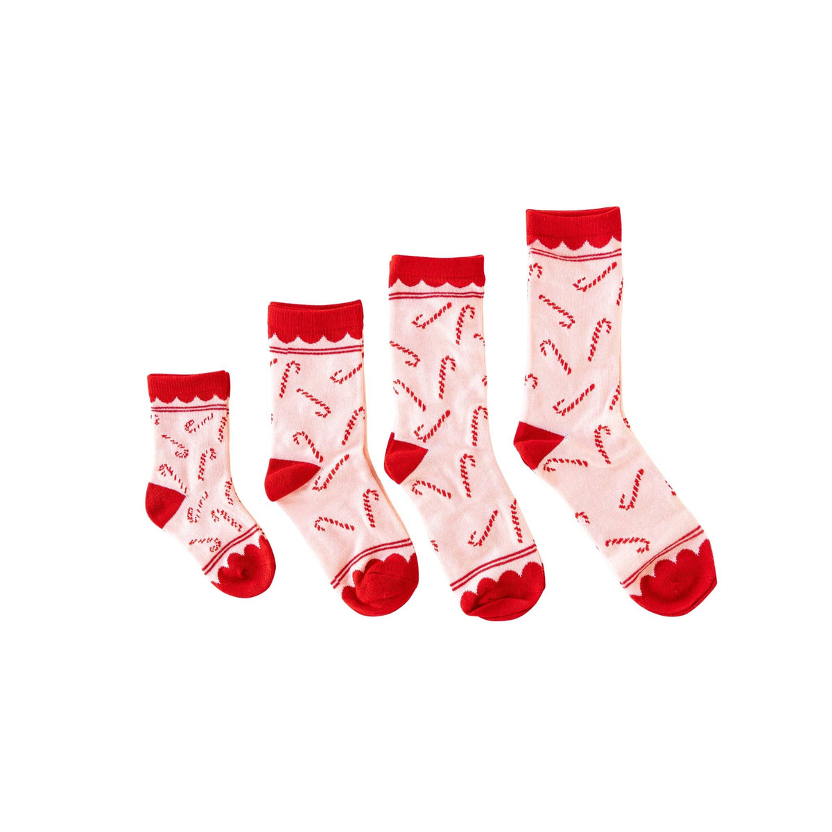 My Mind’s Eye - WHM1052 -  Whimsy Santa Candy Cane Socks