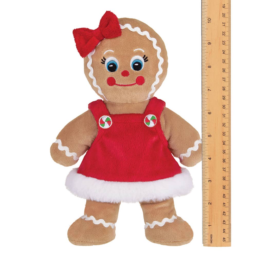 Bearington Collection - Holly Ginger Gingerbread Girl Christmas Plush