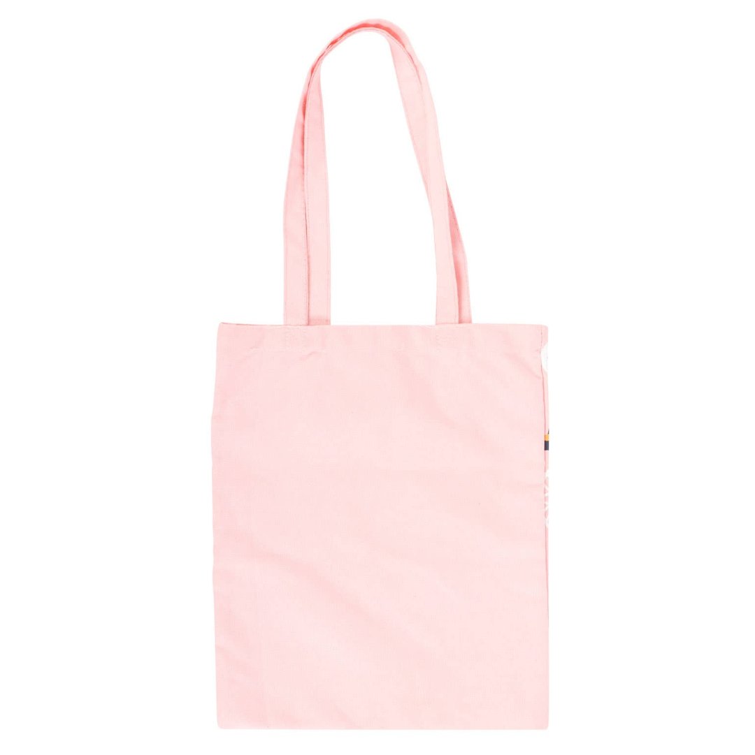 solid light pink tote bag