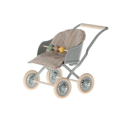 Maileg - Baby Mice Stroller Blue