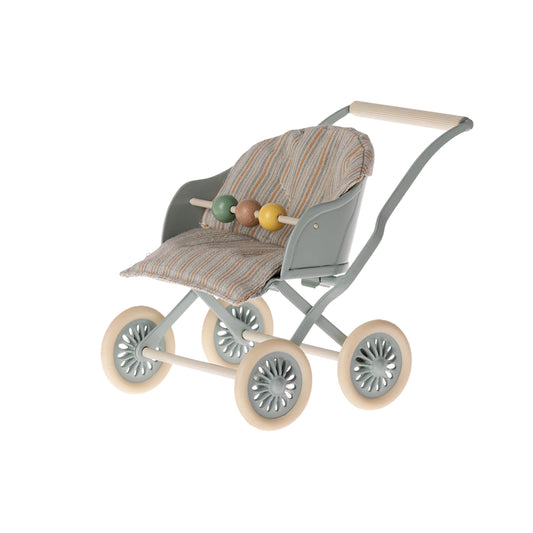 Maileg - Baby Mice Stroller Blue
