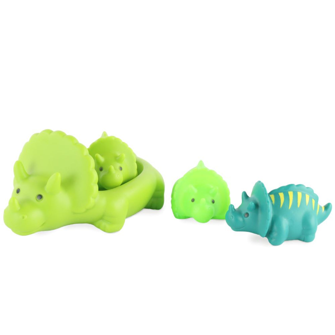 dinosaur themed bath time toys