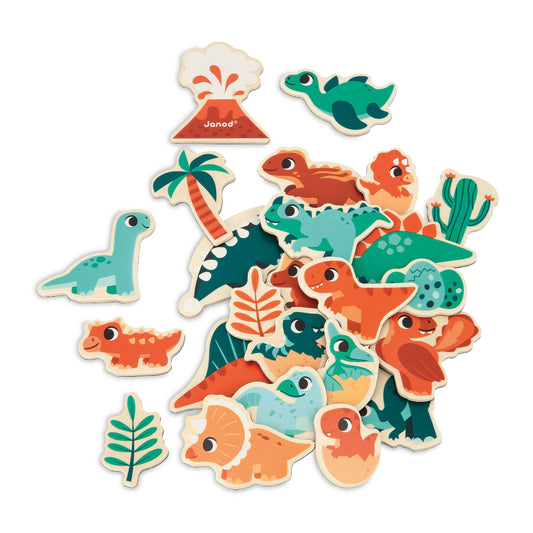 24 dinosaur themed magnets