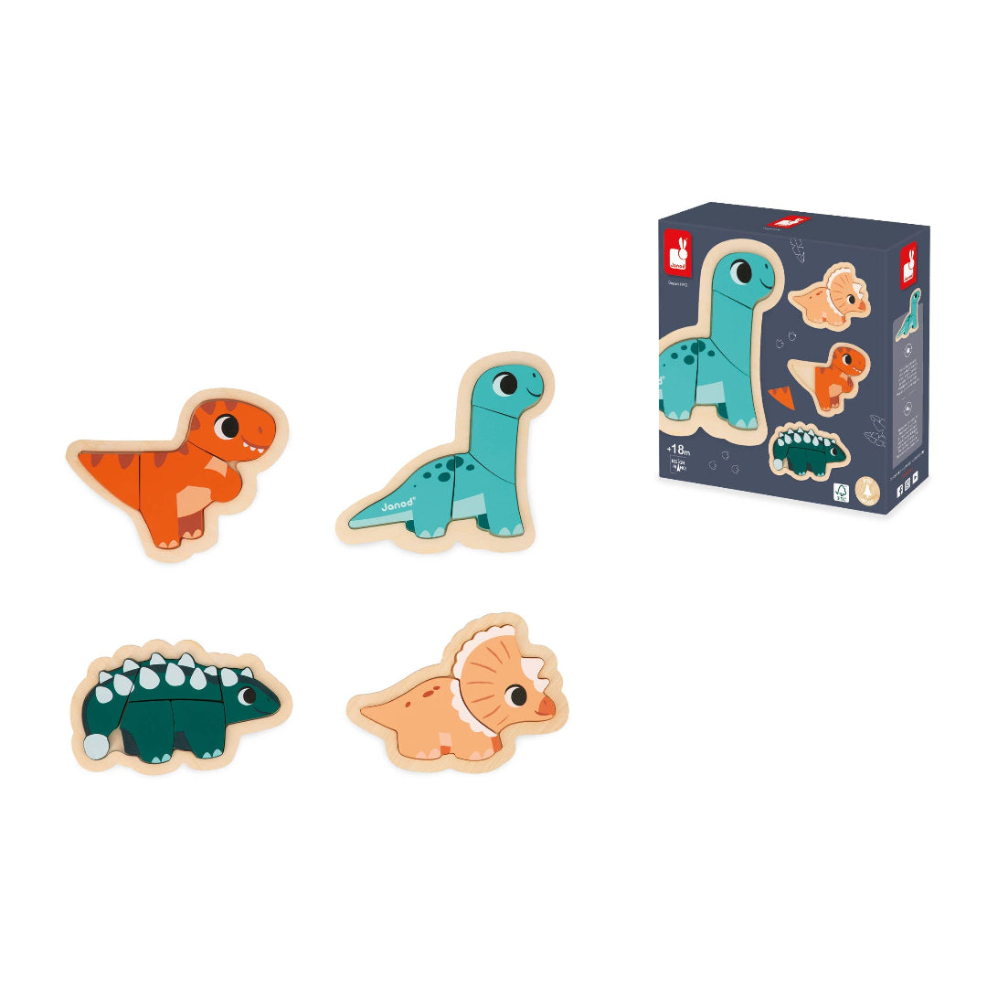 wooden dinosaur shaped puzzles