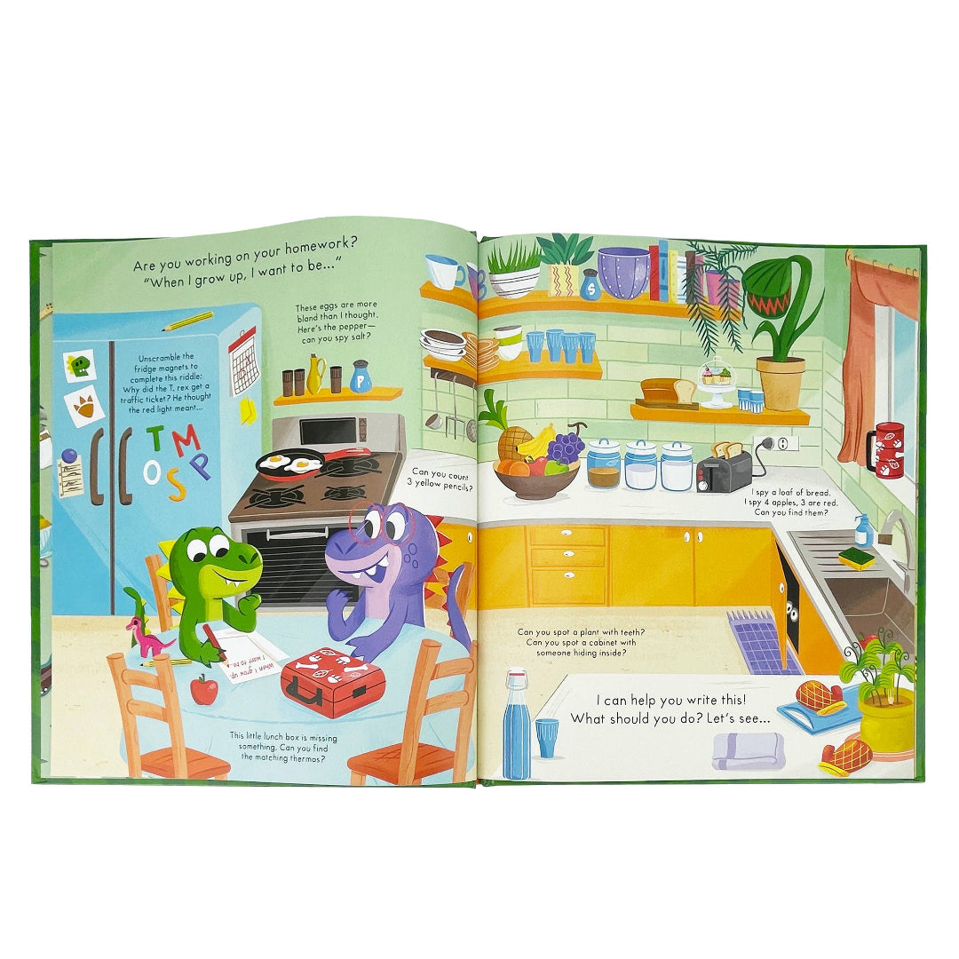 I spy book about dinosaurs