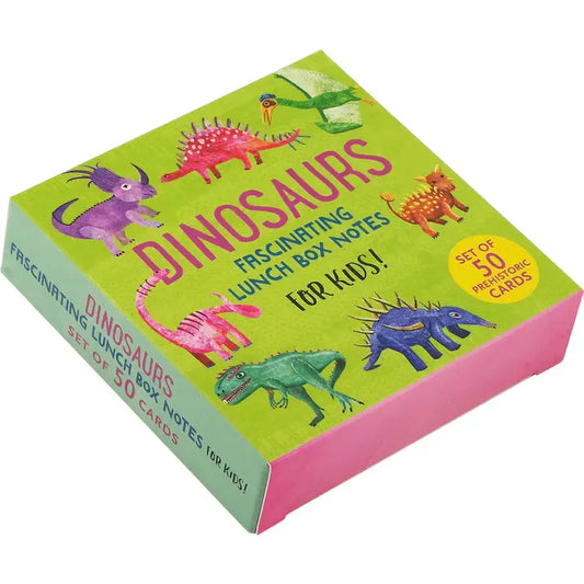 set of 50 dinosaur themed lunch box notes