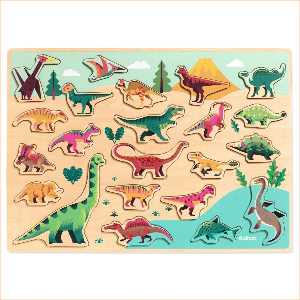 Dejeco Wood Dinosaur Puzzle