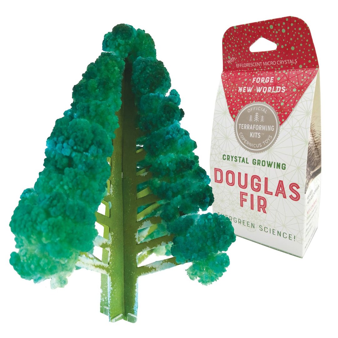 crystal growing kit that grows a douglas fir tree