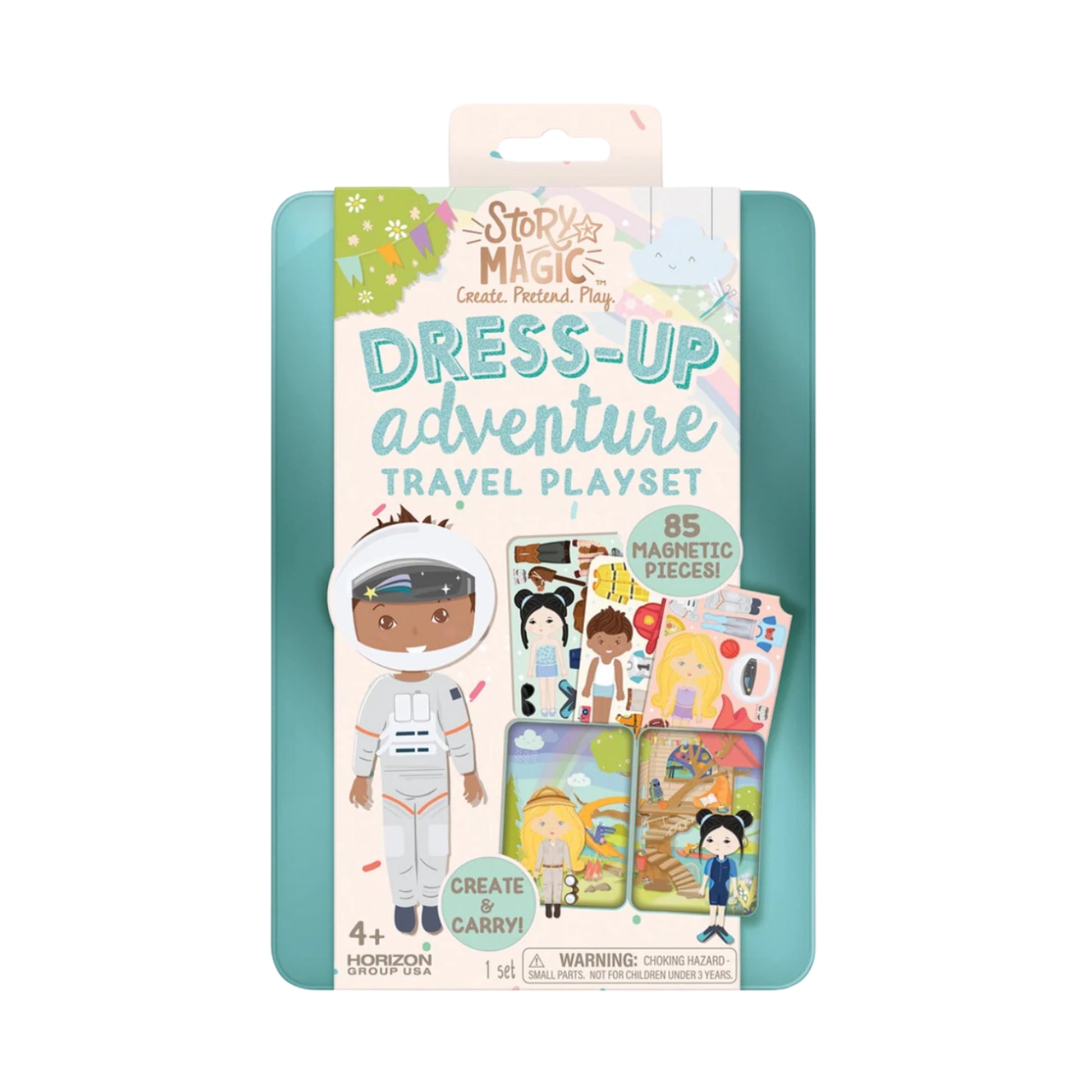 Dress up Adventure Travel Playset Magnetic Pieces.