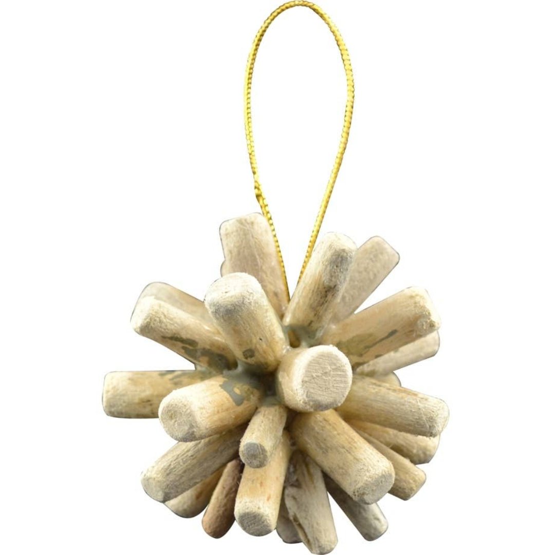 a little driftwood ball ornament for tree