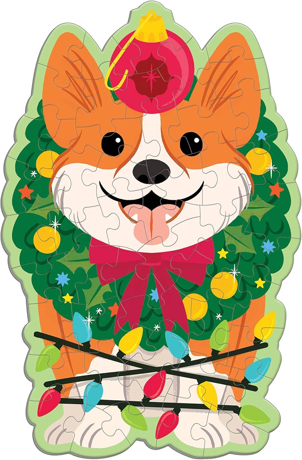 Chronicle Books - Christmas Corgi 48 Piece Scratch and Sniff Shaped Mini Pzl