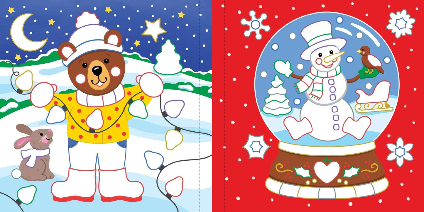 Peter Pauper Press - Color-By-Foil Sticker Book -- Christmas