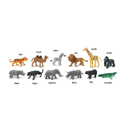 Safari Ltd. Wild Animal Toys TOOB® - 12 Piece Miniature Wildlife Figurine Set