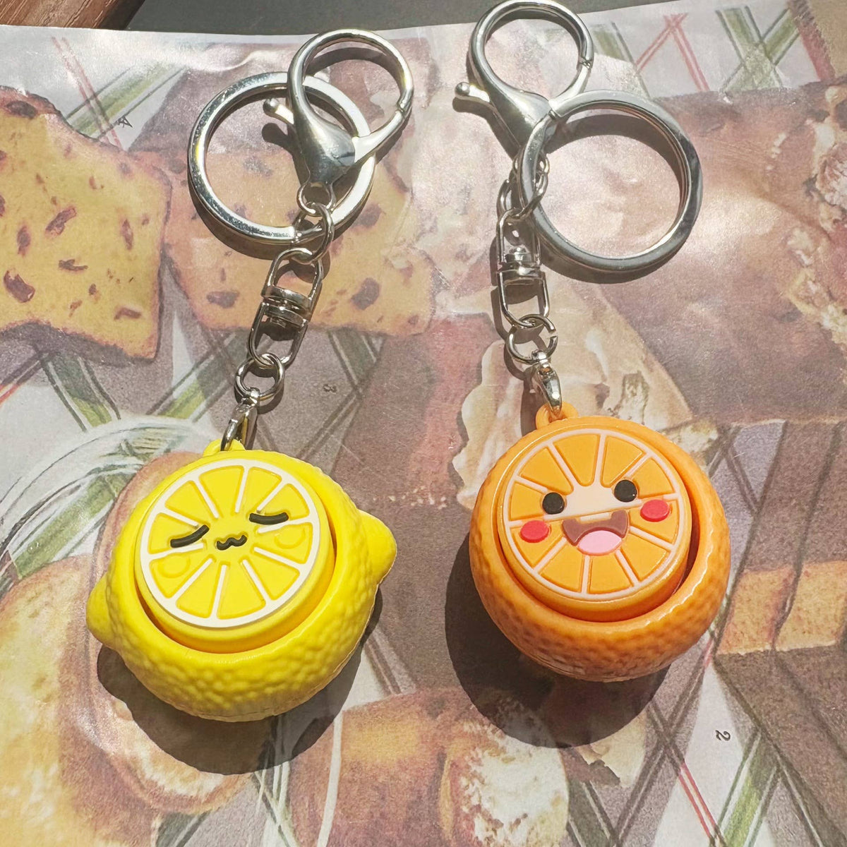 Toynex- Cute Fruit Fidget Button Keychain Stress Relief Toy