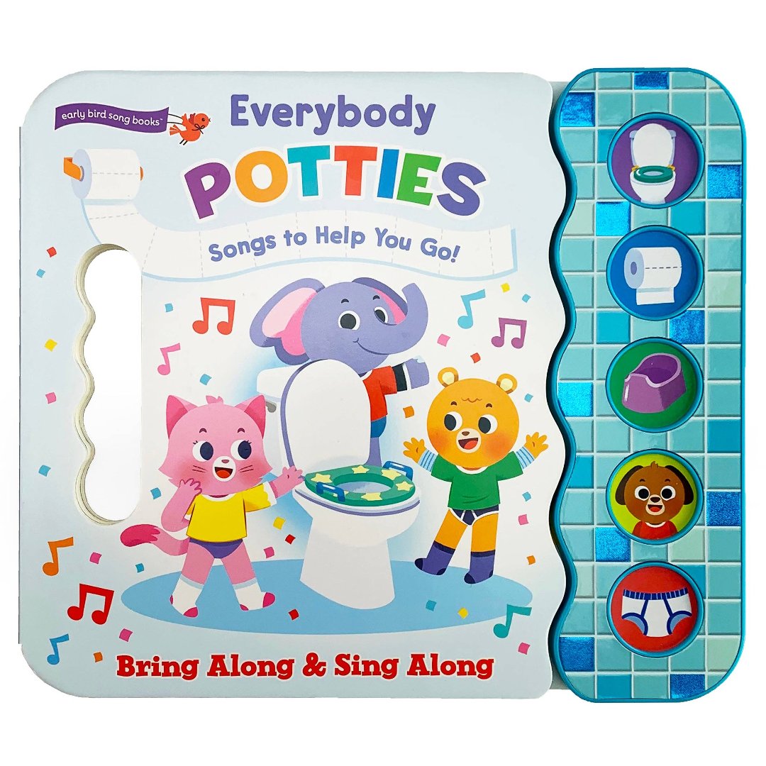 a book with songs to help little ones use the bathroom