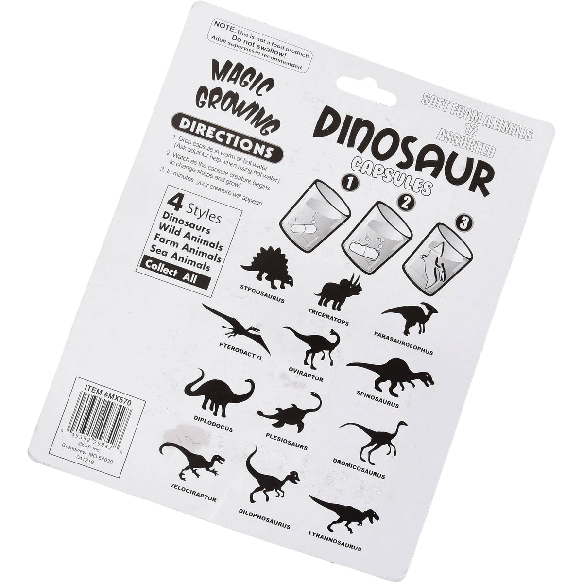 Magic Grow Dino Capsules 12-unit case pack