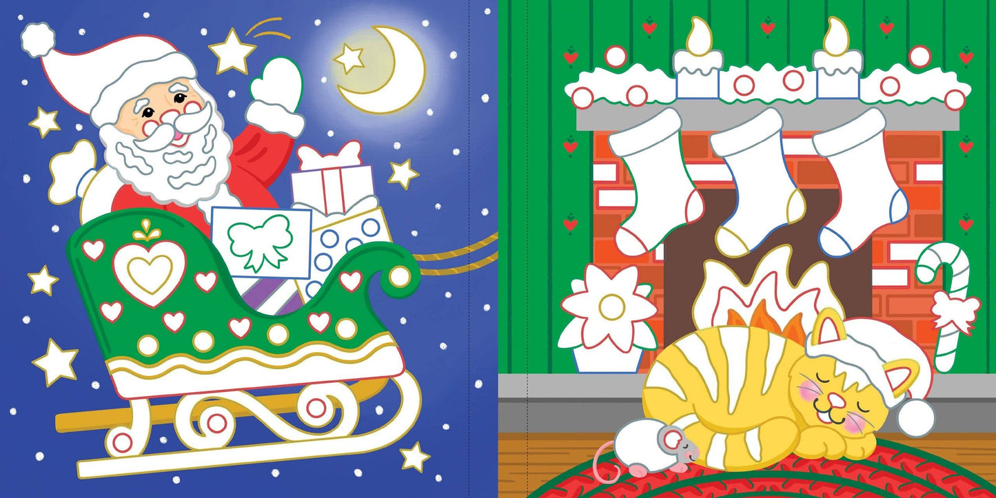 Peter Pauper Press - Color-By-Foil Sticker Book -- Christmas