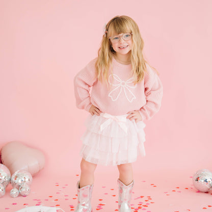 Sweet Wink - Bow Lace Tiered Tutu