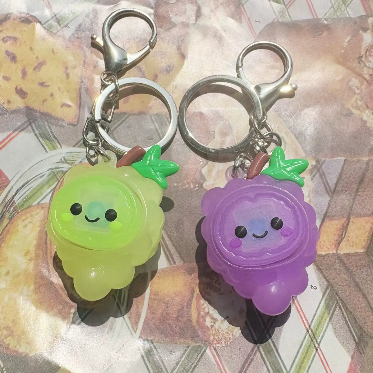 Toynex- Cute Fruit Fidget Button Keychain Stress Relief Toy