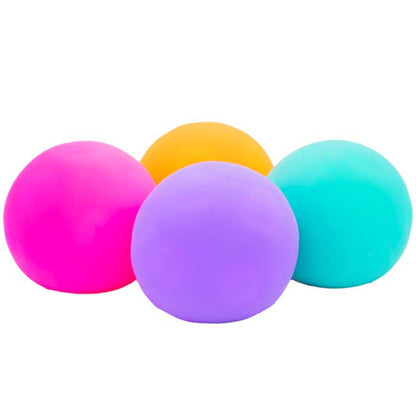 4 different colored squeezy fortune balls 