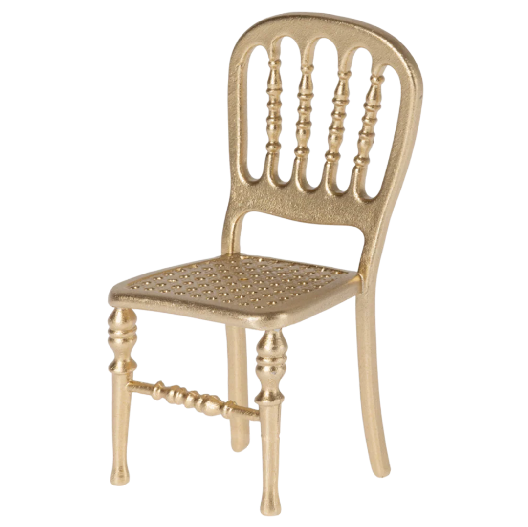 toy gold chair for toy mouse