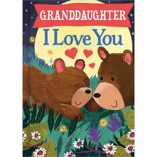 a book called granddaugher I love you and it has 2 bears on the cover in a field under the moon
