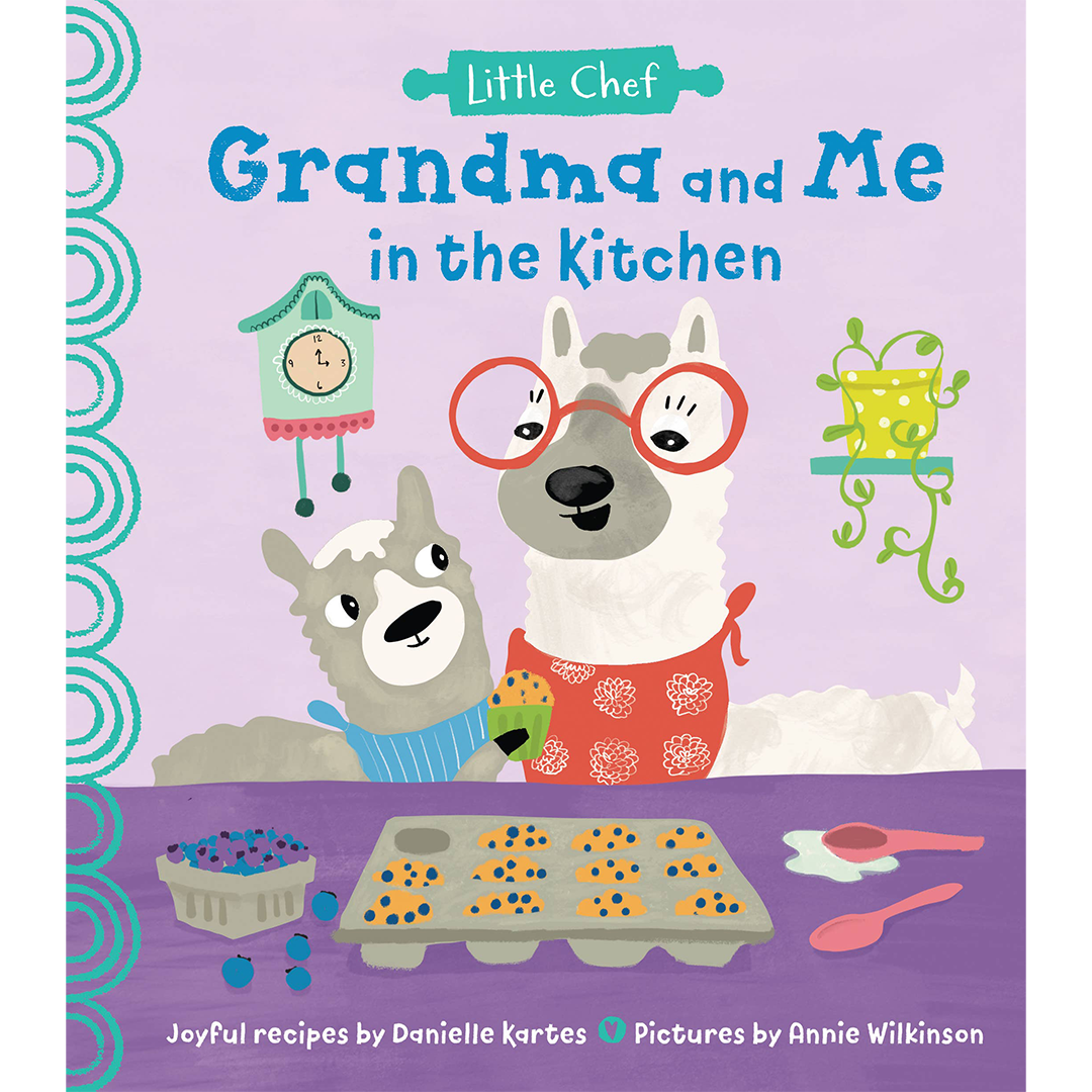 a story about a grandchild llama and grandma llama in the kitchen