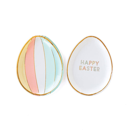 *FINAL SALE* Happy Easter Egg Shaped Paper Plates