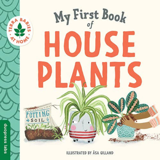 kids board book with a picture of house plants on the cover