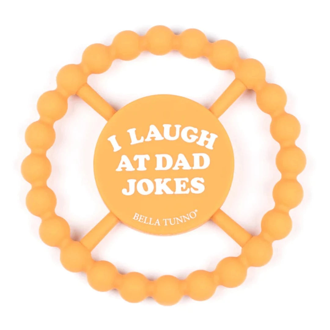 I Laugh At Dad Jokes Silicone Teething Ring