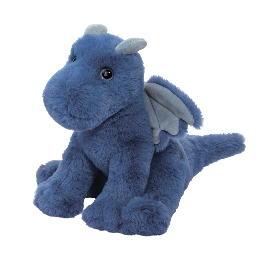 blue stuffed dragon toy