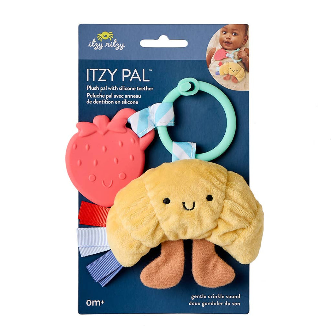 baby teether shaped like a croissant