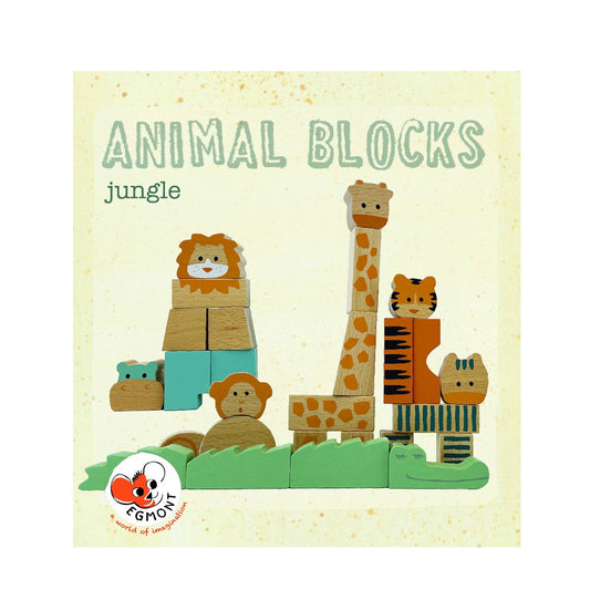 Jungle Animals Wooden Block Puzzles Set
