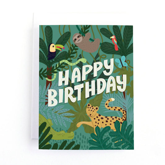 jungle themed birthday card