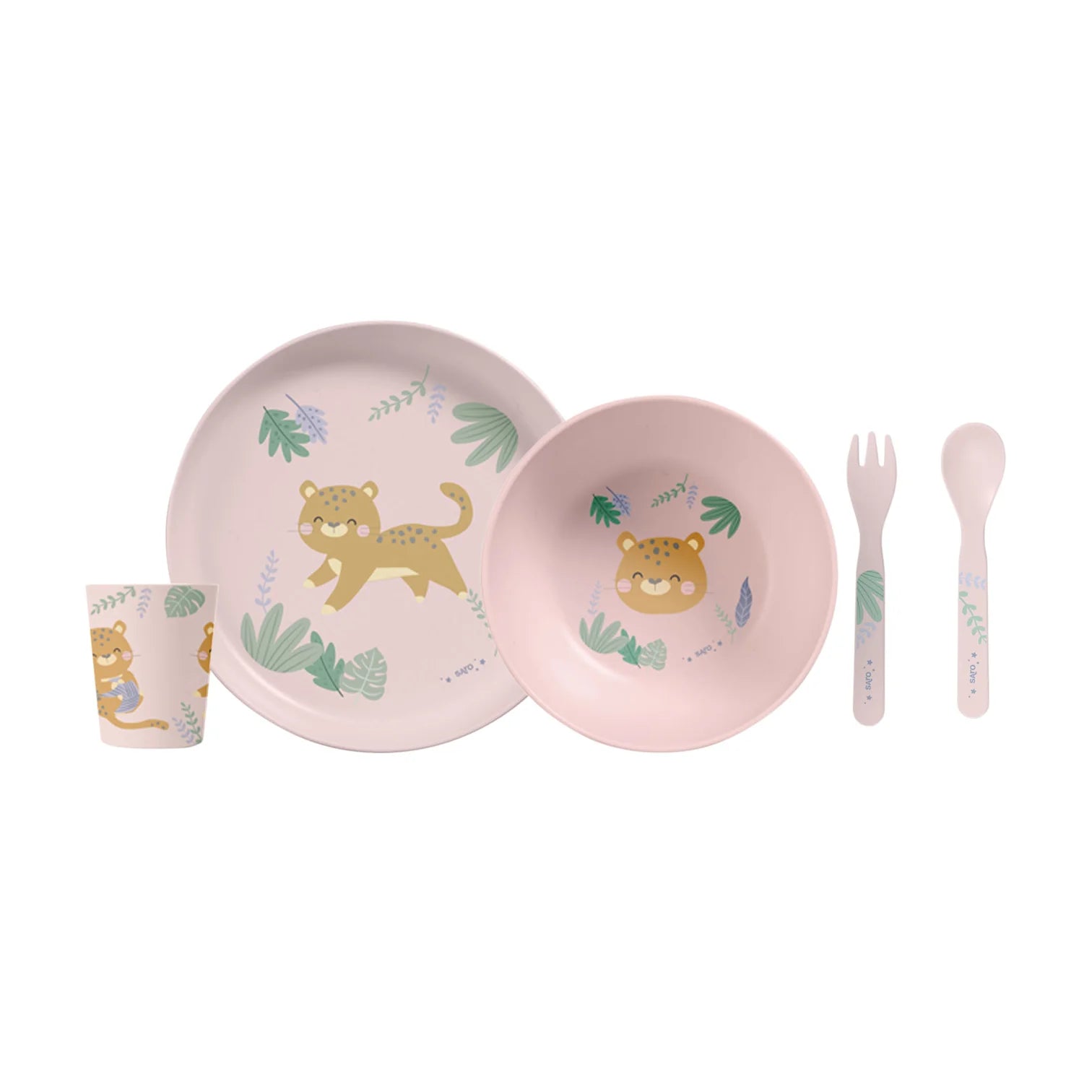 Kalencom Jungle Cheetah Pink set in a white background.