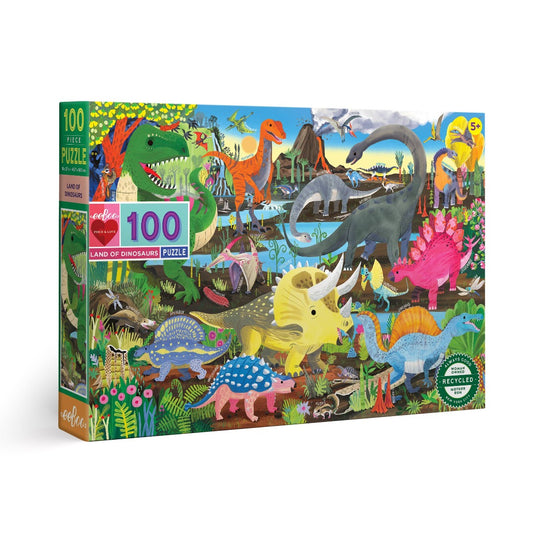 Multi-colored dinosaur puzzle box