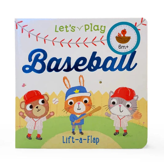A multi-colored scene of a bear, rabbit, and cat playing baseball