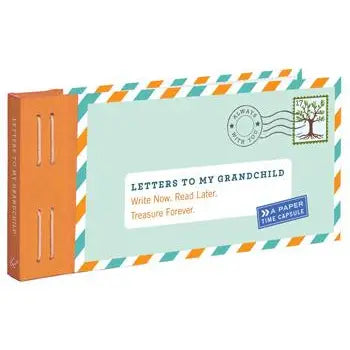 hard cover book that has letters inside that you fill out for your grandchild to gift them once they grow up