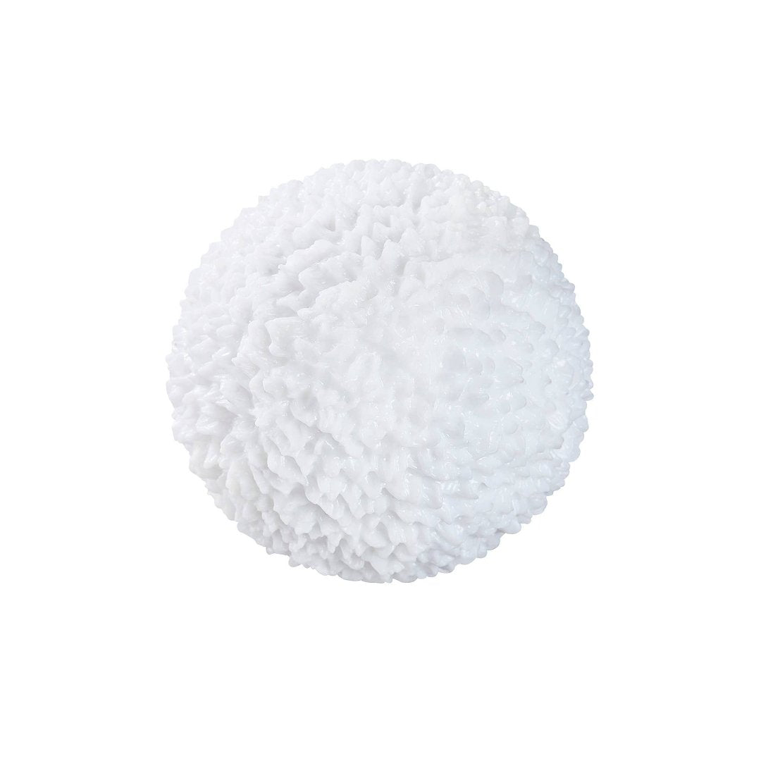 white snowball texture light up bouncy ball