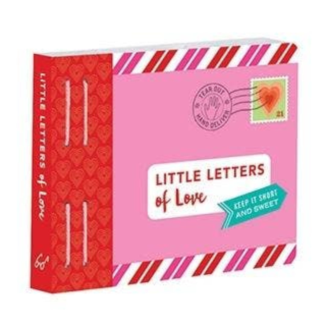 pink and red book with tear out little love letters inside that fold up into envelopes