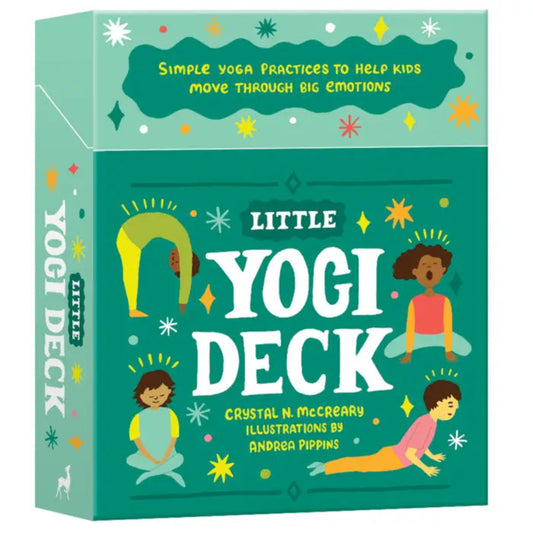 a deck of yoga cards with  simple practices to help kids move through big emotions