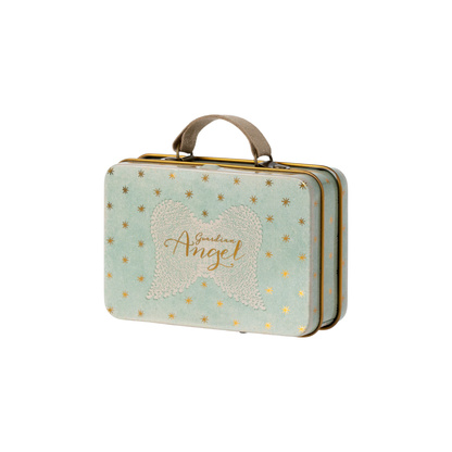 Metal suit case in white background